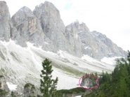la falesia è in basso, indicata dal cerchio