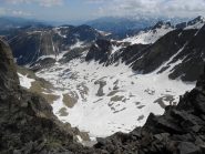 Vallone del Piz e lago Mongioie dalla cima