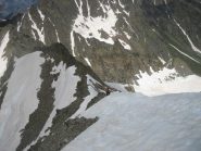 Il pendio sotto la vetta.