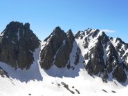 Gran neve nei canali da Rocca Brossè a Testa Rossa