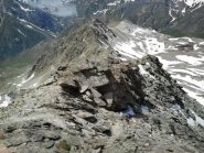 la cresta Sud-Ovest percorsa