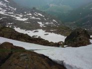 doppia dal passo della Rossa, tanta neve il 2 di luglio !