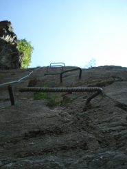 Ecco il gradino rotto... nel muro finale