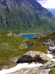 Lago di Malciaussia da 30 mt sopra l'attacco della via.