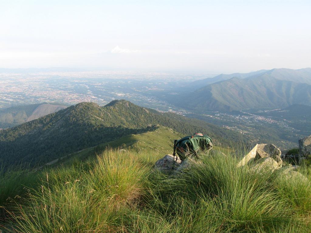 la pianura dalla vetta