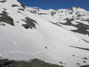 Traverso che precede l'arrivo alla morena