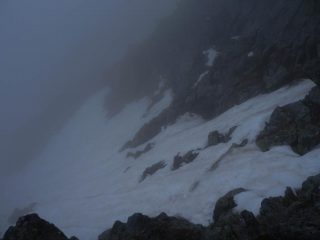 qui termina la neve nel canale centrale