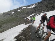 il breve nevaio da attraversare