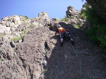 Mauri sul primo tiro di Bastion-Dance jongleur (5c, 6a)