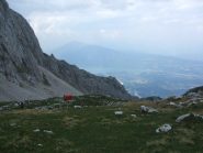 bivacco Toffolon verso il lago di Santa Croce