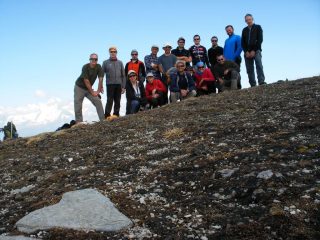 il gruppo in vetta