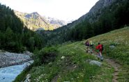 Alla partenza,costeggiando il Lys