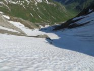 discesa dal Col Fourchon in Svizzera