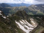 Vista dal colletto sul sentiero di discesa