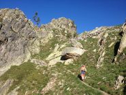 Il comodo sentiero di avvicinamento