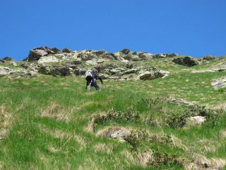 In salita verso il Colle Vallera