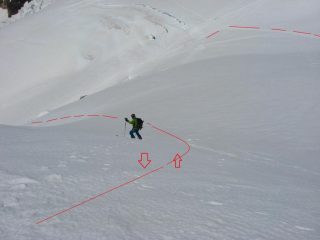 Itinerario nord ovest. Sullo sfondo la normale