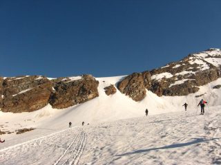 I due canali che portano direttamente alla Gnifetti