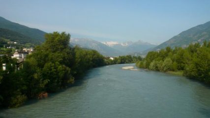 verso nord dalla partenza ad Aosta
