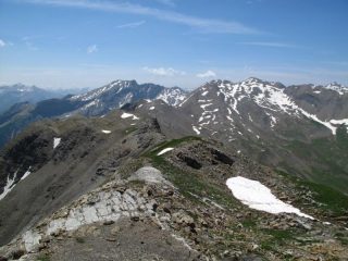 Panorama sul crinale di salita e verso la Grande Combe
