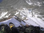 La cresta vista dall'inizio del tratto finale