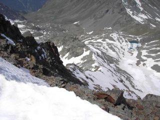 La cresta vista dalla vetta