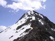 La cresta Nord di discesa vista dal termine delle difficoltà