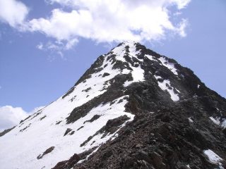 La cresta Nord di discesa vista dal termine delle difficoltà