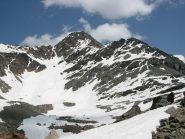 La P.ta Garin vista dal lago con le attuali condizioni di innevamento