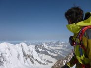 Dalla Punta Gnifetti studiando il Lyskamm