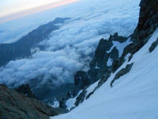 il solito tappeto di nuvole lato val Po