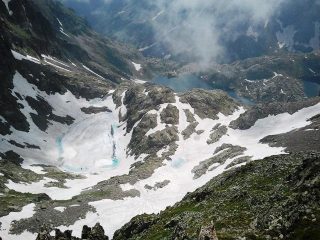 dalla Cima, lac Gelé e rifugio di Valmasque 