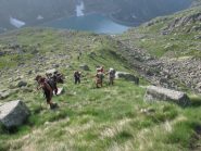 Salita su traccia lieve in dorsale