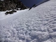 la parte alta verso l'uscita