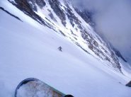 bella discesa, tra leggeri vapori di nuvola