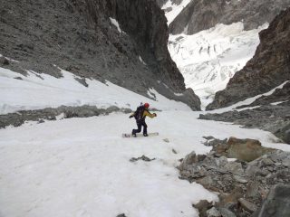 nel couloir a y sotto il Quintino Sella