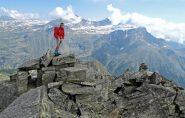 Il breve tratto tra la cima del bastone e la cima dell'ometto