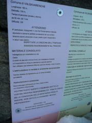 Cartello inizio percorso ancora mezzo sommerso dalla neve