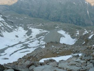 Superato il salto dopo la morena affilata