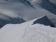 in discesa verso il tratto ripido