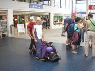 Giorgio e Loris al parcheggio della macchina  in procinto di prendere il trenino per zermatt