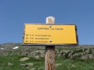 indicazioni dopo circa 1 km di sterrata