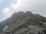 la cresta di salita dall'attacco
