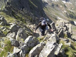 Fabio a pochi passi dalla cresta