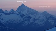 prime luci dell'alba sul Weisshorn (14-7-2013)