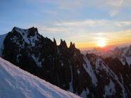 splendida alba su l'Aiguille du Diable