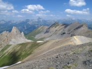 Panorama dalla cima sul vallone di salita