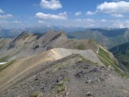 La cresta vista dalla Tete de Rasis