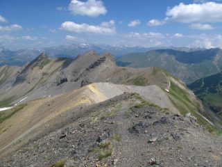 La cresta vista dalla Tete de Rasis