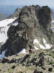 Il tratto di arrampicata dopo il canale 